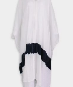 Lenny Niemeyer Indigo Dye Kaftan In Off-White