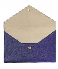 Graphic Image Indigo Goatskin Medium Envelope
