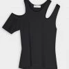 Jonathan Simkhai Standard Irena Rib Racer Cutout Tank In Black