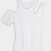 Jonathan Simkhai Standard Just In Irena Rib Racer Cutout Tank In White