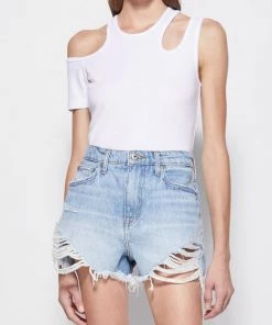 Jonathan Simkhai Standard Just In Irena Rib Racer Cutout Tank In White