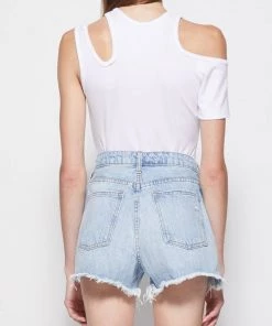 Jonathan Simkhai Standard Just In Irena Rib Racer Cutout Tank In White