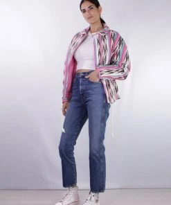 Enza Costa Silk Rib Cropped Half Sleeve Crew In White