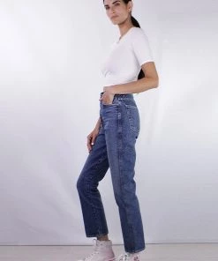 Enza Costa Silk Rib Cropped Half Sleeve Crew In White