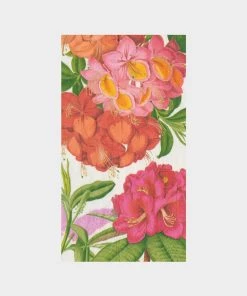 Caspari Jefferson's Garden Study Paper Guest Towel Napkins In White Just In