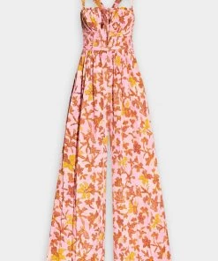 Ulla Johnson Josephina Jumpsuit In Hibiscus Just In