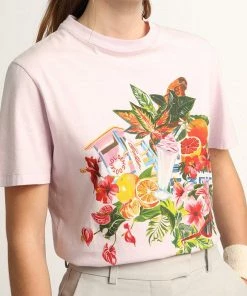 Golden Goose Just In Journey Short Sleeve T-Shirt In Lavander Fog