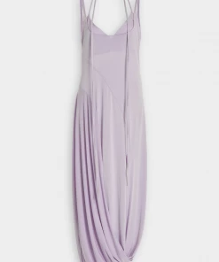 Jonathan Simkhai Roxanne Draped Jersey Dress In Lupine Just In