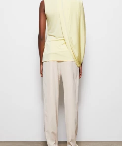 Jonathan Simkhai Safiya Draped Jersey Top In Chamomile Just In