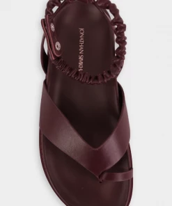 Jonathan Simkhai Talie Platform Thong Sandals In Mahogany Flats