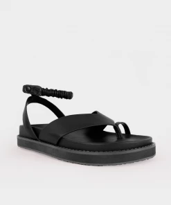 Jonathan Simkhai Talie Platform Thong Sandals In Black Flats