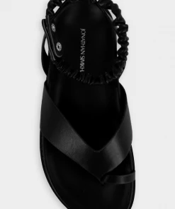 Jonathan Simkhai Talie Platform Thong Sandals In Black Flats