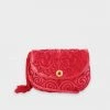 Olivia Vintage Judith Leiber Red Lizard Crossbody Handbag