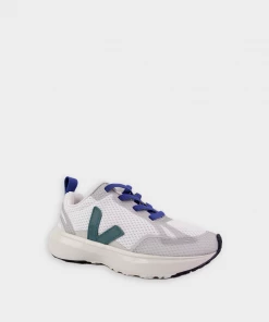 Veja Canary Elastic Lace In White Brittany For Kids