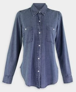 NILI LOTAN Just In Kaya Shirt In Deep Indigo