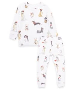 P.J. Salvage Just In Kids Ski Jammie Pajama Set In Ivory