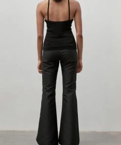 ST. AGNI Knit Halter Top In Black Just In