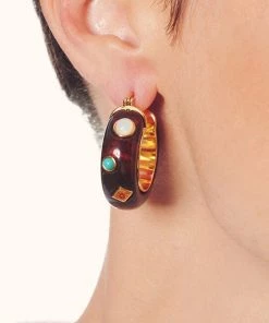 Lizzie Fortunato Bags & Accessories La Bomba Hoops In Tortoise