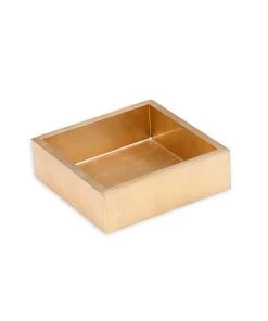 Caspari Lacquer Cocktail Napkin Holder In Gold Just In