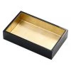 Caspari Lacquer Guest Towel Napkin Holder In Black And Gold Just In