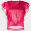 Isabel Marant Étoile Layona Top In Raspberry Just In