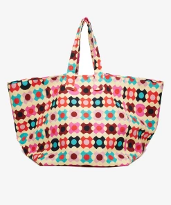 La DoubleJ Bags & Accessories Reversible Tote Bag In Groovy Dot Giallo