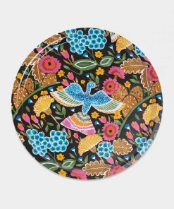 La DoubleJ Housewives Just In Round Printed Tray In Colombo Nero