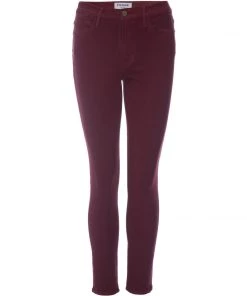 FRAME Just In Le High Skinny Coated Hunter Red