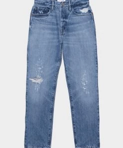 FRAME Just In Le Pixie Slouch Biodegradable Jean In Bluejay Rips