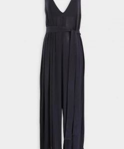 Lenny Niemeyer Wide Pleated Jumpsuit In Black Just In