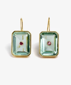 Lizzie Fortunato Tile Earrings In Aqua