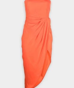GAUGE81 Just In Lica Silk Short Dress In Coral