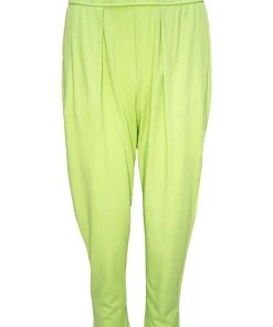 Raquel Allegra Lime Green Jersey Easy Pant