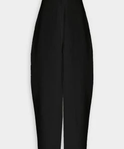 Gia Studios Linen-Blend Cocoon Trousers In Black Just In