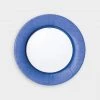 Caspari Home & Beauty Linen Border Paper Salad & Dessert Plates In Blue II - 8 Per Package