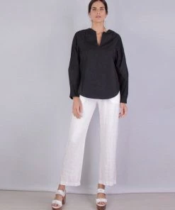 Enza Costa Just In Linen Lounge Pant In White