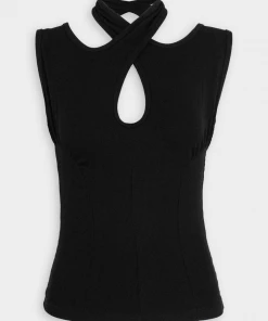 LNA Just In Sparrow Rib Tank In Black