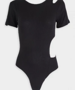 LNA Teather Rib Bodysuit In Black