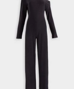 NORMA KAMALI Just In Long Sleeve Drop Shoulder Jumpsuit In Black