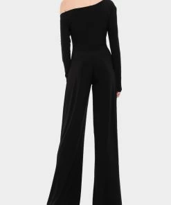 NORMA KAMALI Just In Long Sleeve Drop Shoulder Jumpsuit In Black