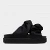 GANNI Low Flatform Ruched Sandals In Black