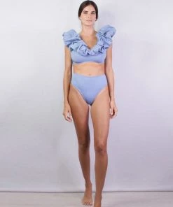 Maygel Coronel Just In Lucila Two-Piece Swimsuit In Steel Blue