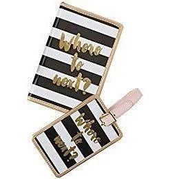TWO'S COMPANY Luggage Tag And Passport Set