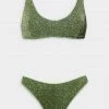 OSEREE Lumiere Sporty Bra Bikini Set In Green