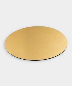 Caspari Just In Luster Round Felt-Backed Placemat In Gold
