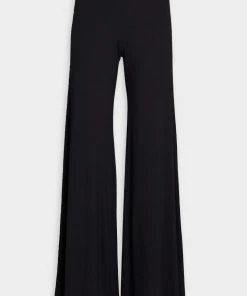 Enza Costa Luxe Knit Wide Leg Pant In Black Just In