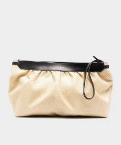 Isabel Marant Just In Luz Pouch In Natural Black