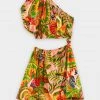 FARM Rio Macaw Leaves One-Shoulder Mini Dress