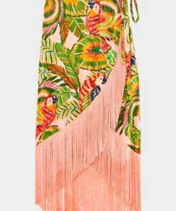 FARM Rio Macaw Leaves Wrap Skirt Just In