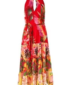 FARM Rio Macaw Mix Sleeveless Midi Dress Multi